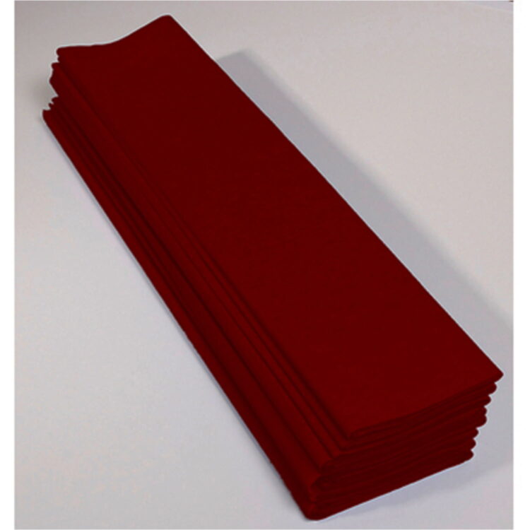 18 HÂRTIE CREPONATĂ CLAIREFONTAINE 50CM/2.5M BORDEAUX 95182C - Imagine 1