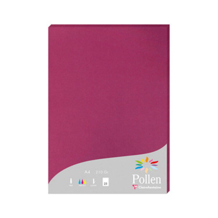 3 HÂRTIE CLAIREFONTAINE A4 210 G -BORDEAUX - Imagine 1