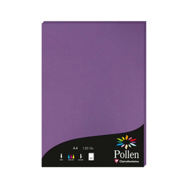 8 HÂRTIE CLAIREFONTAINE A4 120 G - VIOLET INTENS - Imagine 1