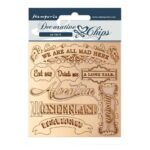 ELEMENTE DIN CARTON DE BERE STAMPERIA ALICE 14/14CM SCB77