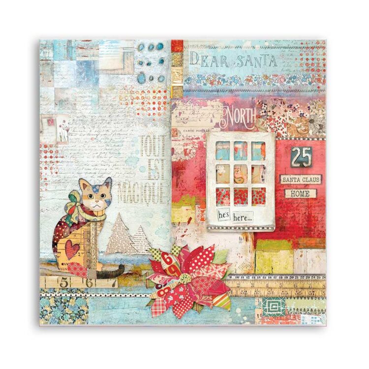 CARTON PATCHWORK DE CRĂCIUN STAMPERIA 31.5/30.5CM - SBB806 - Imagine 2