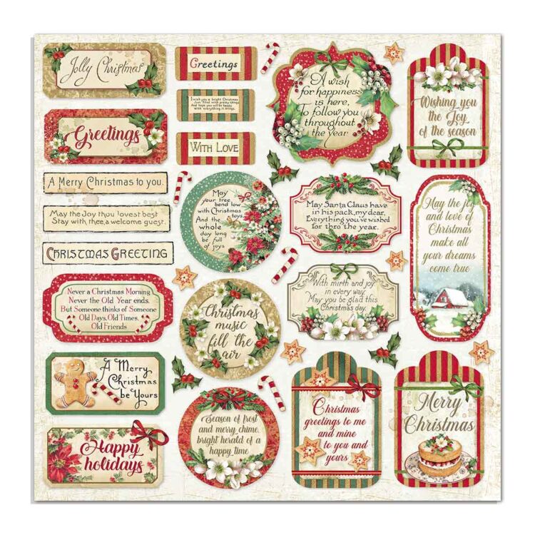 STAMPERIA CLASSIC CHRISTMAS BAR 15.2/15.2 CM - SBBXS06 - Imagine 2