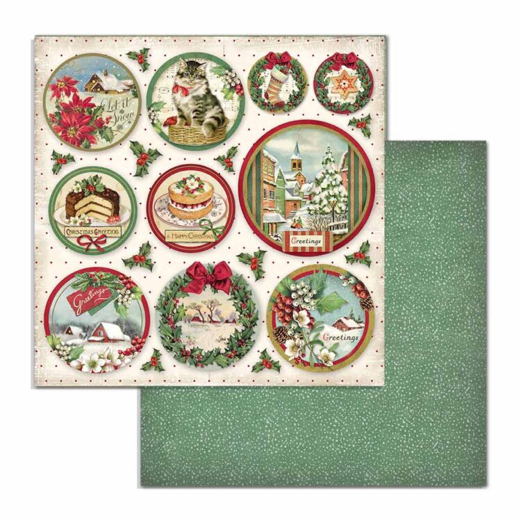STAMPERIA CLASSIC CHRISTMAS BAR 15.2/15.2 CM - SBBXS06 - Imagine 15