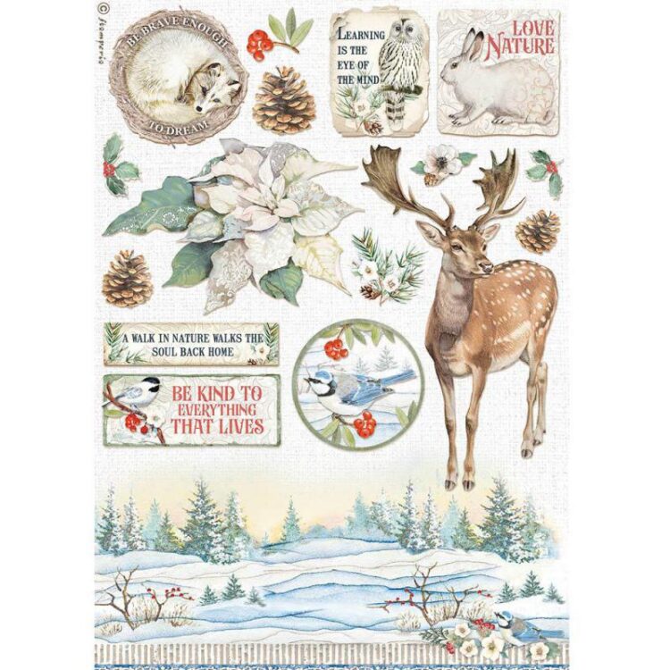 full_DFSA4585_1 STAMPERIA WINTER TALES DECOUPAGE HÂRTIE DE OREZ A4- DFSA4585 - Imagine 1