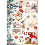 HÂRTIE DE DECOUPAGE DE CRĂCIUN ROMANTICĂ STAMPERIA A4 - DFSA4614
