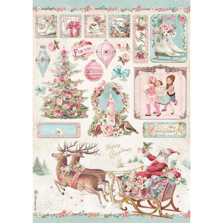 full_DFSA4628_1 HÂRTIE DE OREZ STAMPERIA DECOUPAGE A4 - DFSA4628 - Imagine 1