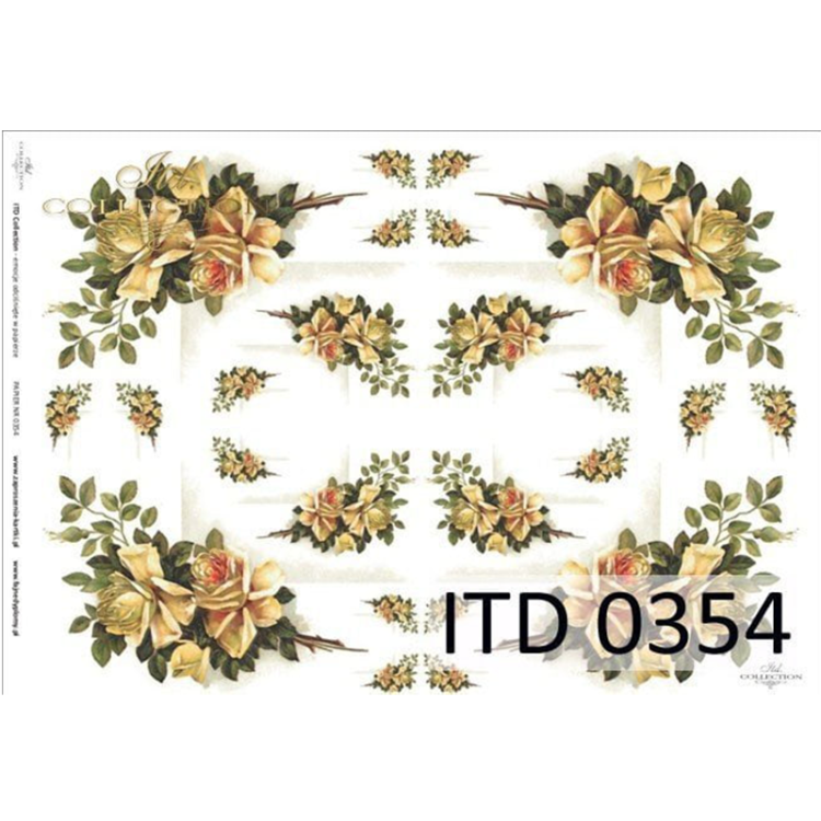 0354 HÂRTIE DE OREZ DECOUPAGE COLECTIA ITD A3 - D0354 - Imagine 1