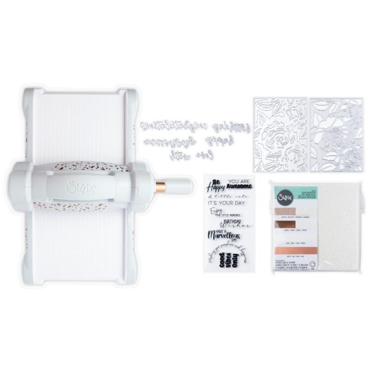 SIZZIX BIG SHOT STARTER KIT EDIȚIE LIMITATĂ GRI ȘI ROZ AURIU - Imagine 6