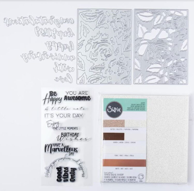 SIZZIX BIG SHOT STARTER KIT EDIȚIE LIMITATĂ GRI ȘI ROZ AURIU - Imagine 5