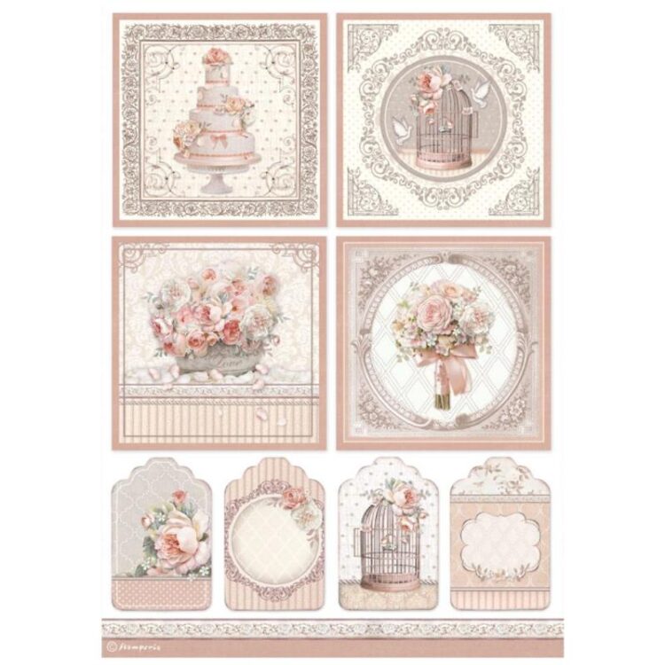 full_DFSA4694_1 HÂRTIE DE OREZ STAMPERIA DECOUPAGE A4 - DFSA4694 - Imagine 1