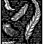 ȘABLON DE ȘABLON STAMPERIA FEATHERS MEDIA 20 X 25 CM - KSTD112