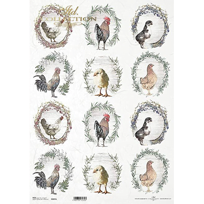 0895 HÂRTIE DE OREZ DECOUPAGE COLECTIA ITD A3 - R0895L - Imagine 1