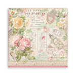 STAMPERIA ROSE PARFUM BLOC DE HÂRTIE 15.2/15.2 CM - SBBXS26 - Imagine 2