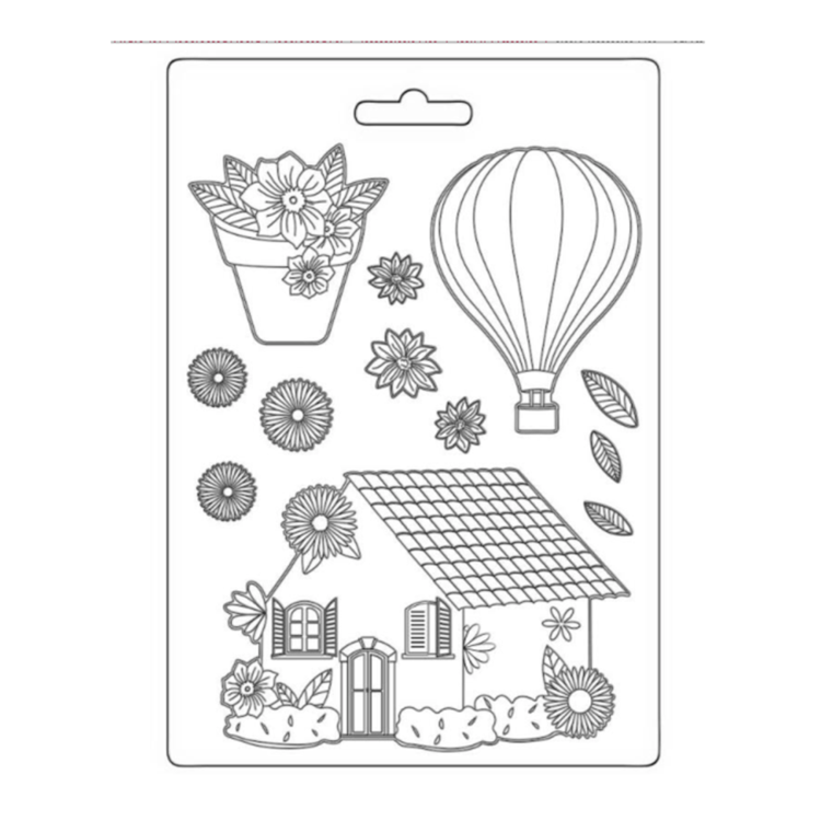 mould 3 STAMPERIA CREATE HAPPINESS WELCOME SOFT MOLD A5 K3PTA5640 - Imagine 1