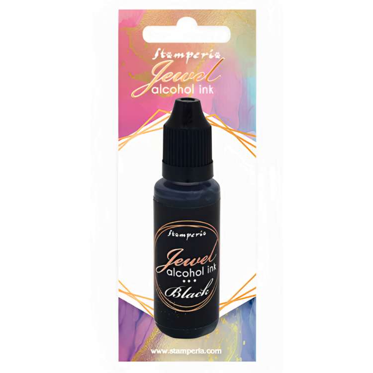 STAMPERIA JEWEL CERNEALĂ ALCOOLICĂ 18 ML - KAD013 NEGRU - Imagine 1