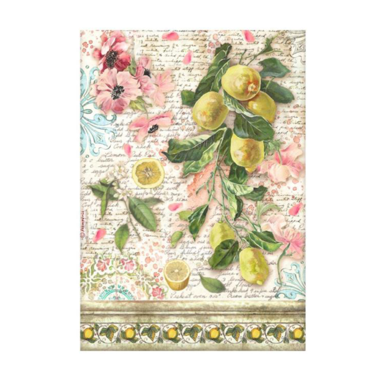 HÂRTIE DE OREZ STAMPERIA BLUE DREAM DECOUPAGE A4 - DFSA4741 - Imagine 1