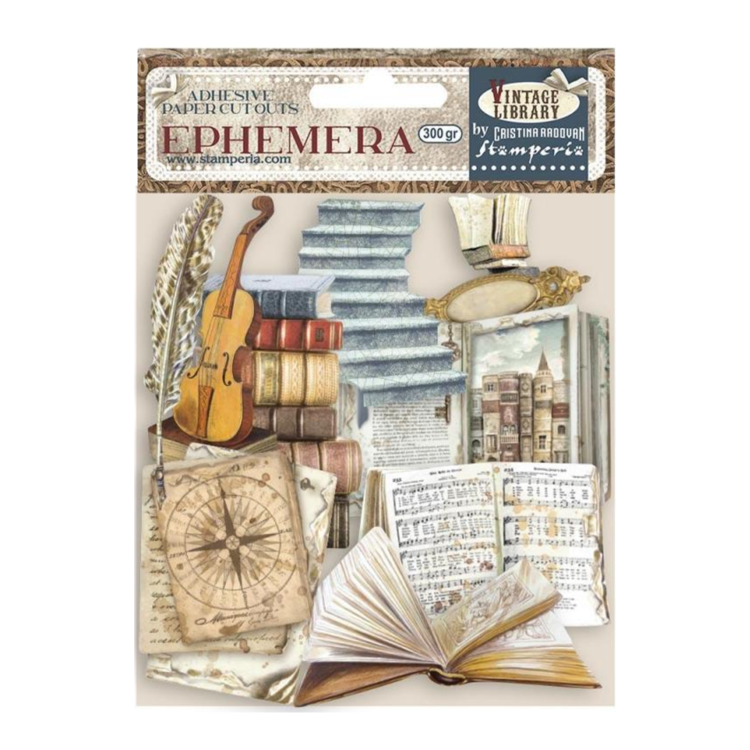 STAMPERIA VINTAGE LIBRARY EPHEMERA - DFLCT16 - Imagine 1