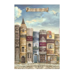 HÂRTIE DE DECUPAJ PENTRU BIBLIOTECĂ DE EPOCĂ STAMPERIA A4 - DFSA4752