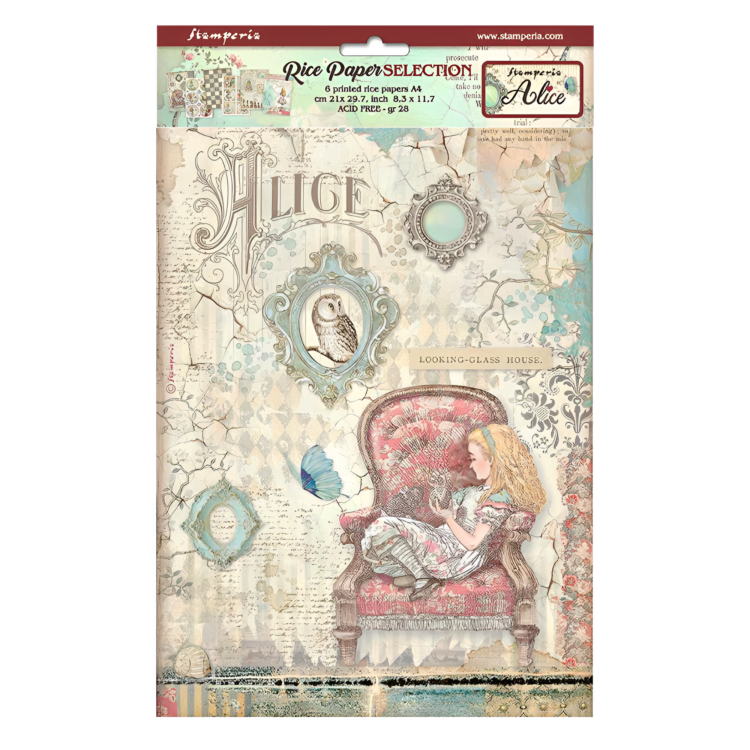 STAMPERIA DFSA4XA DECOUPAGE PAPER SELECTION 6PCS.A4 DFSA4XAL - Imagine 1