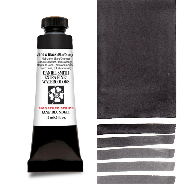 284600250_Janes_Black Blue Orange WC tube swatch DANIEL SMITH VOPSEA ACUARELĂ 15ML - NEGRU ALBASTRU/ORANGE284600250 - Imagine 1