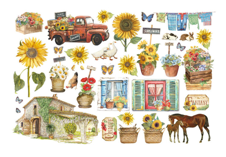 FIGURINE DIN CARTON STAMPERIA SUNFLOWER ART - DFLCT20 - Imagine 2