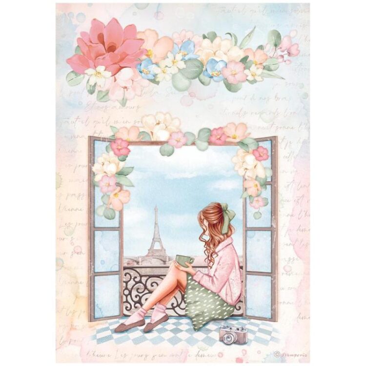 full_DFSA4759_1 HÂRTIE DE OREZ STAMPERIA OH LA LA DECOUPAGE A4 - DFSA4759 - Imagine 1
