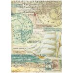 STAMPERIA DECOUPAGE AROUND THE WORLD PAPER A4 - DFSA4773