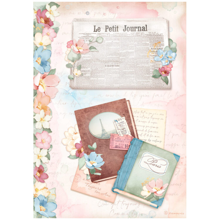 HÂRTIE DE DECOUPAGE STAMPERIA OH LA LA 6 BUC. A4 DFSA4XOL - Imagine 6