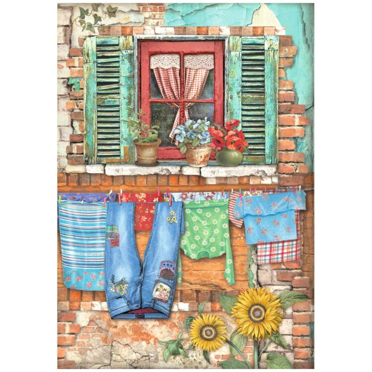HÂRTIE DE DECOUPAGE DE ARTĂ DE FLOAREA-SOARELUI STAMPERIA 6 BUC. A4 DFSA4XSF - Imagine 3