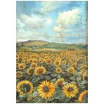 HÂRTIE DE DECOUPAGE DE ARTĂ DE FLOAREA-SOARELUI STAMPERIA 6 BUC. A4 DFSA4XSF - Imagine 5