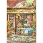 HÂRTIE DE DECOUPAGE DE ARTĂ DE FLOAREA-SOARELUI STAMPERIA 6 BUC. A4 DFSA4XSF - Imagine 6