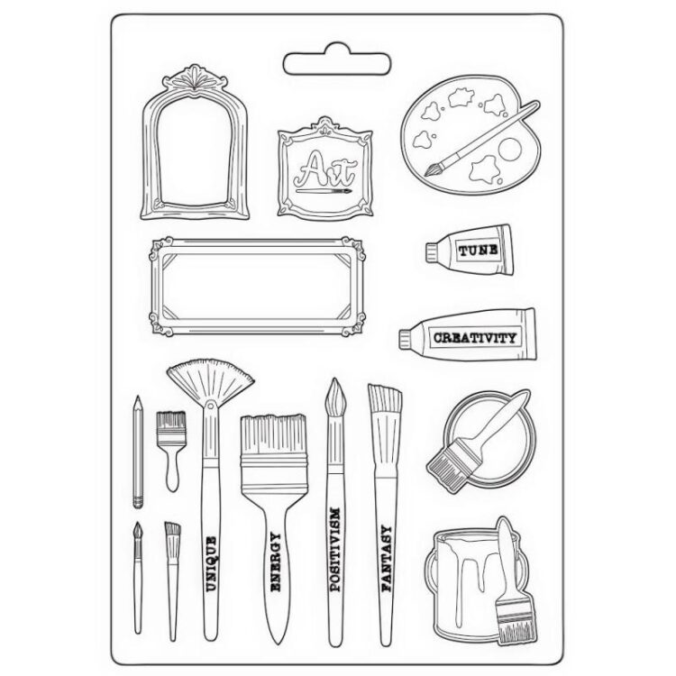 STAMPERIA FLOAREA-SOARELUI ART MOALE MOLD A5 - K3PTA5650 - Imagine 1