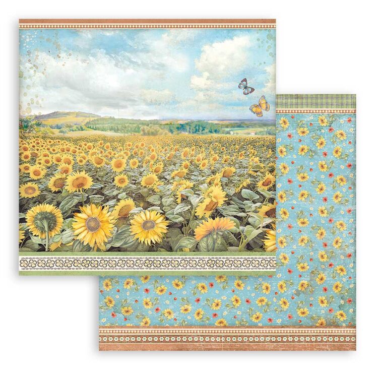 STAMPERIA SUNFLOWER DESIGN BLOC 30.5/30.5CM - SBBL135 - Imagine 5