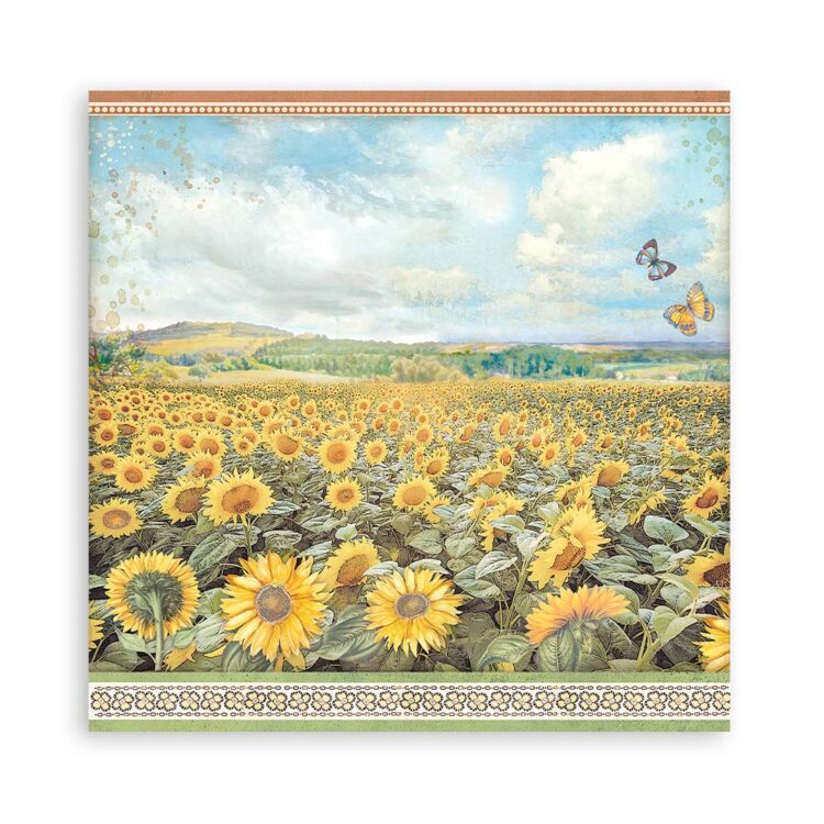STAMPERIA SUNFLOWER DESIGN BLOC 30.5/30.5CM - SBBL135 - Imagine 6
