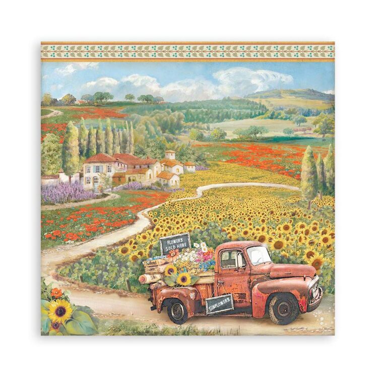 STAMPERIA SUNFLOWER DESIGN BLOC 30.5/30.5CM - SBBL135 - Imagine 12