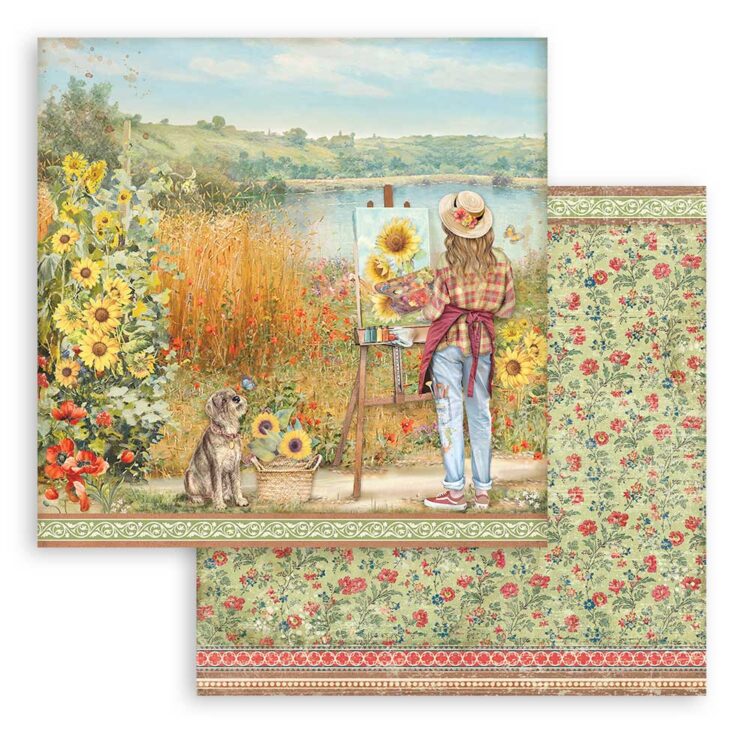 STAMPERIA SUNFLOWER DESIGN BLOC 30.5/30.5CM - SBBL135 - Imagine 20
