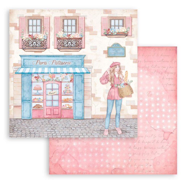 HÂRTIE BLOC STAMPERIA OH LA LA 30.5/30.5 CM - SBBL134 - Imagine 3
