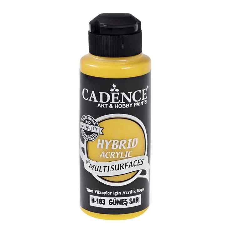103012 VOPSEA ACRILICĂ CADENCE HIBRID 120 ML. - GALBEN SOARE H-103 - Imagine 1