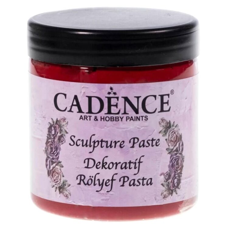 8699036766824 PASTĂ SCULPTURALĂ ÎN RELIEF CADENCE 250 ML. -ROȘU - Imagine 1