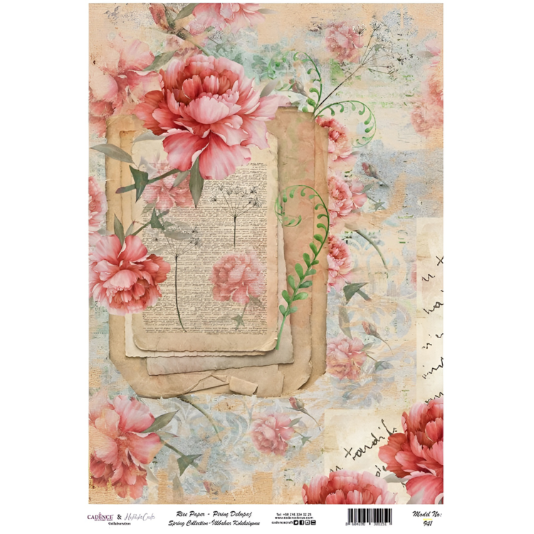 941 HÂRTIE DE OREZ CADENCE DECOUPAGE A3 - 941 - Imagine 1