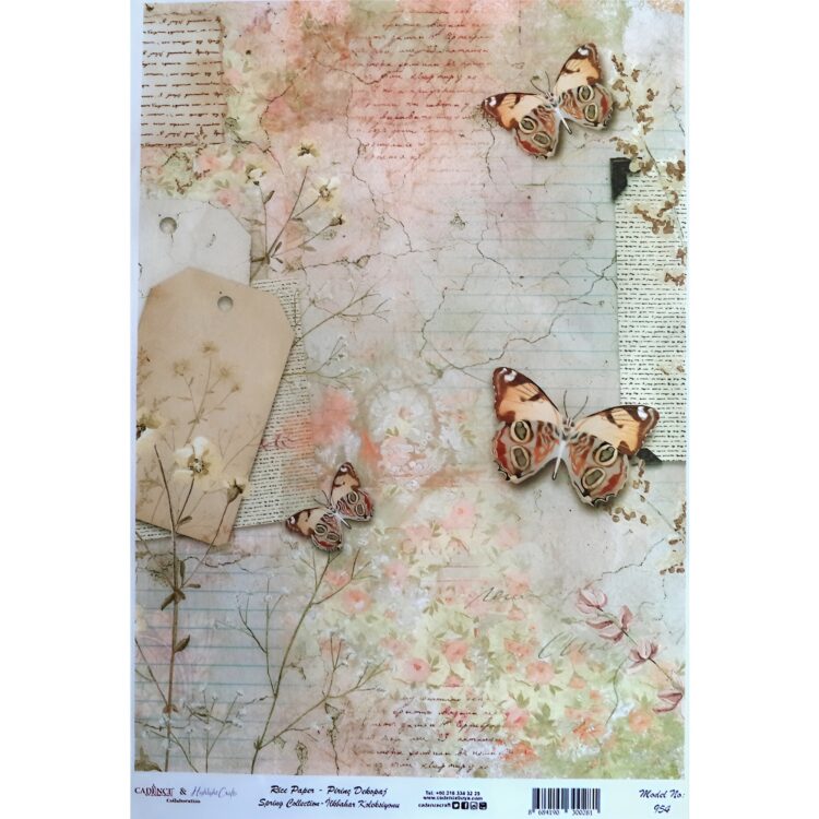 HÂRTIE DE OREZ CADENCE DECOUPAGE A3 - 954 - Imagine 1