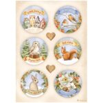 HÂRTIE DE OREZ STAMPERIA WINTER DECOUPAGE A4 - DFSA4799