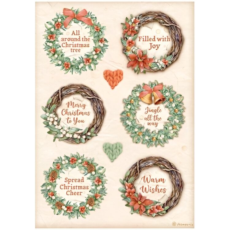 DFSA4805 HÂRTIE DE OREZ STAMPERIA CHRISTMAS DECOUPAGE A4 - DFSA4805 - Imagine 1
