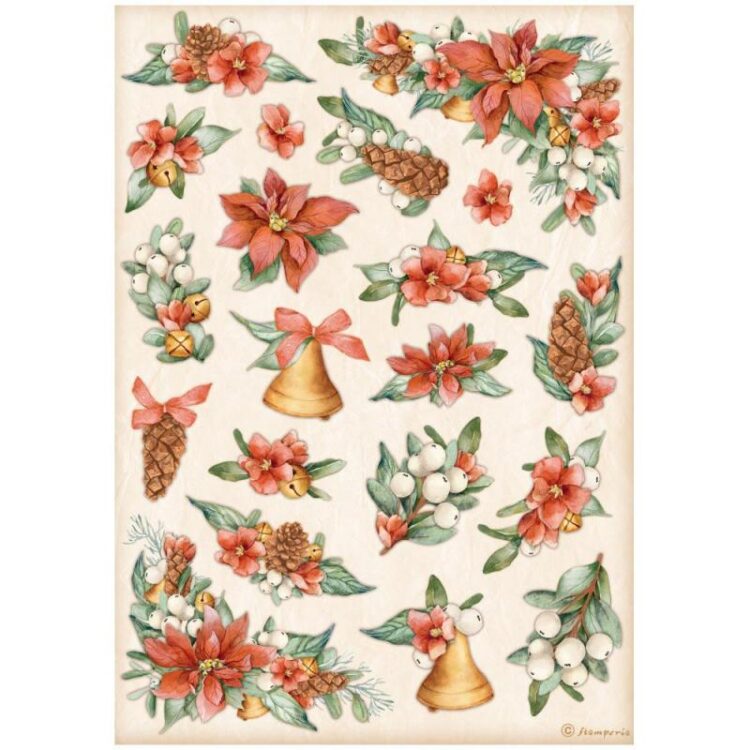 full_DFSA4806_1 HÂRTIE DE OREZ STAMPERIA CHRISTMAS DECOUPAGE A4 - DFSA4806 - Imagine 1
