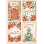 HÂRTIE DE OREZ STAMPERIA DECOUPAGE DE CRĂCIUN A4 - DFSA4808