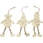 FIGURINE CREATIVE DIN LEMN DE CRĂCIUN, SET DE 20CM, 3 PIESE. - 56727