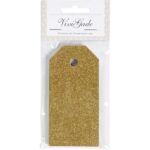 CREATIV GLITTER TAGS 15BUC. 5/10CM AURIU - 50996