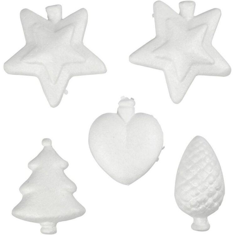 5712854146364 FIGURINE CREATIVE DIN POLISTIREN DE CRĂCIUN 7-8CM 5PC. - 54342 - Imagine 1