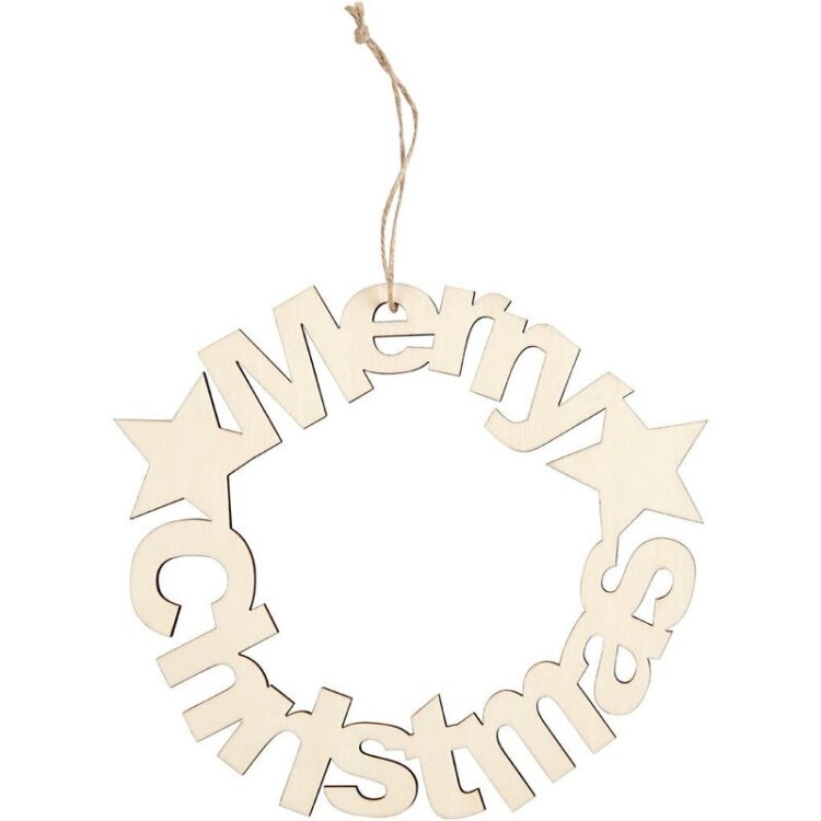 DECORAȚIUNI DE CRĂCIUN CREATIV CRĂCIUN FERICIT 22CM - 56922 - Imagine 1