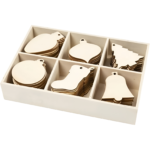 CREATIV FIGURINE DE CRĂCIUN DIN LEMN ASORTATE 4-5CM/5.5-7CM - 58076